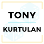 Tony Kurtulan's name in plain text inside a square frame, representing the official logo.