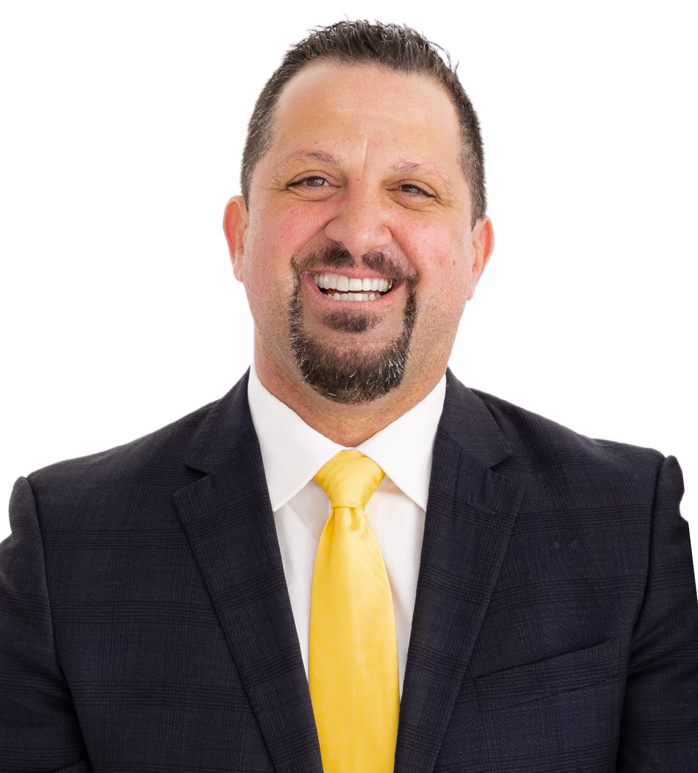 Headshot of Tony Kurtulan wearing a yellow tie, renowned author of 'Million Dollar Sales T.U.N.E. Up' and founder of T.U.N.E. Sales Academy.