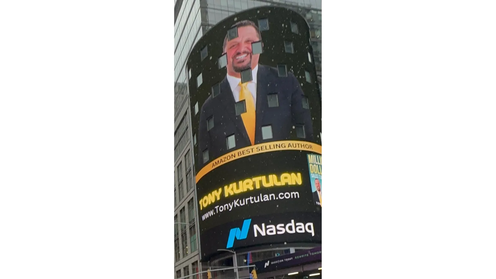 Tony Kurtulan Nasdaq billboard and book milestone